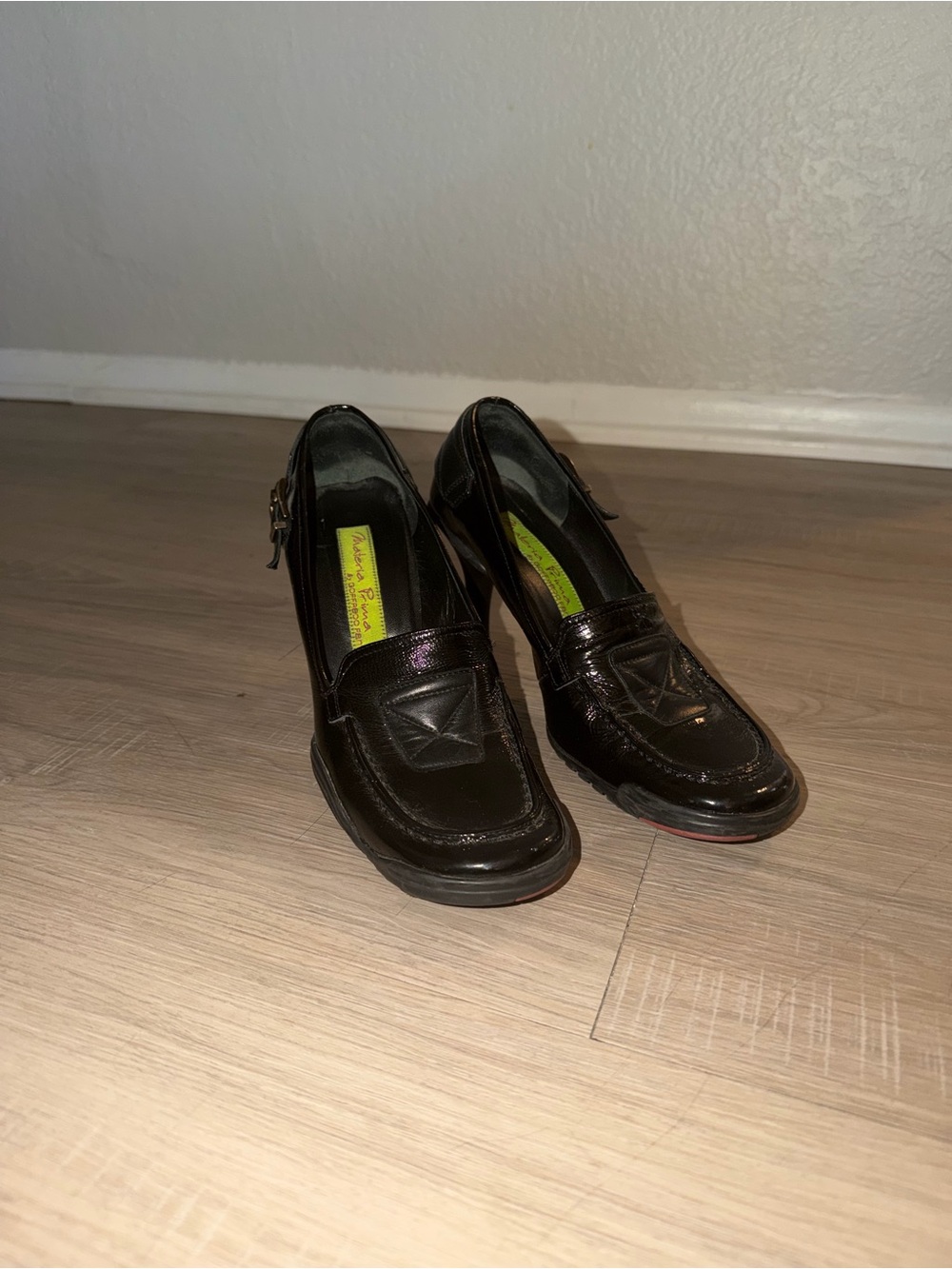 Women's Black Loafer Heels - Classic Slip-On Pump